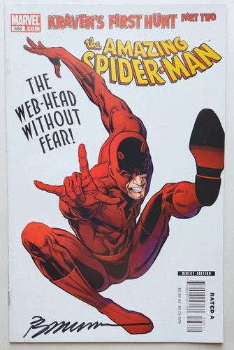Amazing Spiderman #566 Autographed by Phil Jimenez Marvel Comics 2008 Daredevil