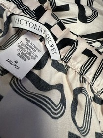 Victoria Secret Love Silky Graphic Print Drawstring Pants Medium