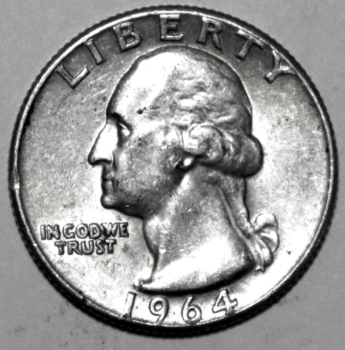 1964P Washington Quarter - Extra Fine/AU - #1639EA - FREE SHIPPING