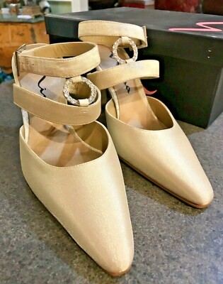 NINA Brand Gold Luster Ankle-Wrap Evening Shoes w/ Rhinestone Accents Sz: 6B NIB | eBay NINA Brand Gold Luster Ankle-Wrap Evening Shoes w/ Rhinestone Accents Sz: 6B NIB | eBay
