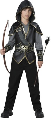 Child Hooded Huntsman Robin Hood Medieval Costume 