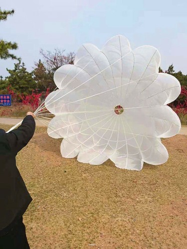 Parachute rond blanc diamètre 3,6 m, 5,5 m/18 pi, 7 m/23 pi pour photographie de mariage - Photo 2/8