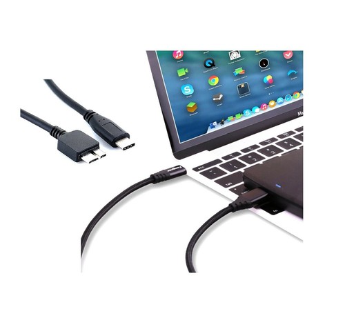 Cavo USB 3.1 Tipo C Maschio a USB 3.0 Micro B - 0,5 m - Foto 4 di 5