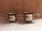 Vintage International Silver Co. Tea Pot-Sugar & Creamer set-Silverplated-USED — photo 3