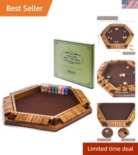 Shut The Box Board Game - Hexagonal Design for Up to 6 Players with Instructions