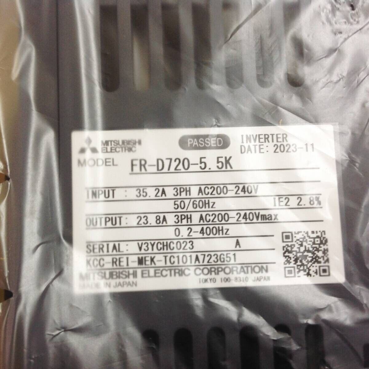 Mitsubishi FR-D720-5.5K Inverter 5.5kW 7.5HP 3-Phase 240V Mitsubishi FR-D720-5.5K Inverter 5.5kW 7.5HP 3-Phase 240V