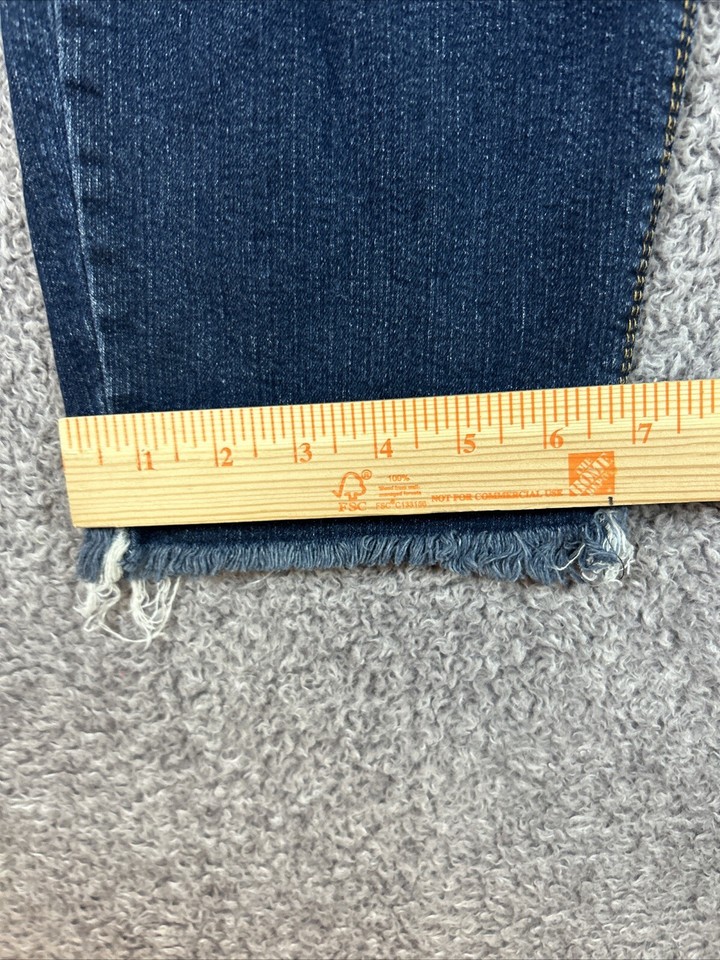 LEI Ashley Mid Rise Jean Junior Size 17 36”x 24 Hippie Peasant Distress