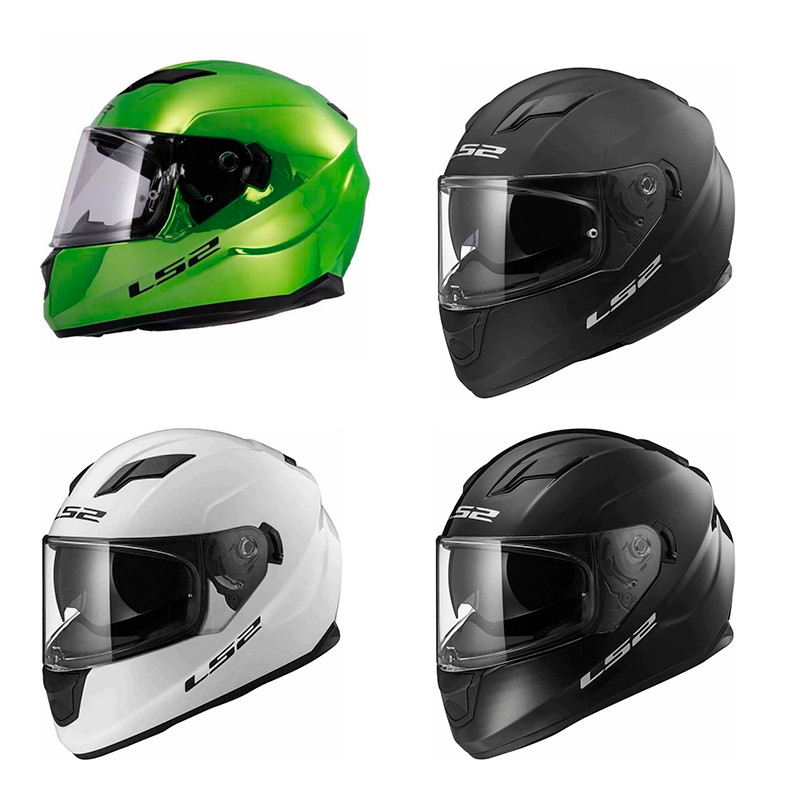 LS2 Helmet Solid Gloss Black L / 328 
