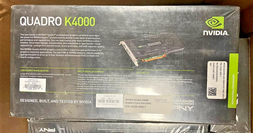 NVIDIA Quadro K4000 3GB GDDR5 Video Graphics Card - Image 2 of 2