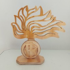 Logo Fiamma Carabinieri In Legno Artigianale Fatto A Mano (ASFORWOOD)