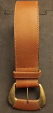 Vtg Women's Small The Leather Shop Brown Genuine Leather Wide Belt