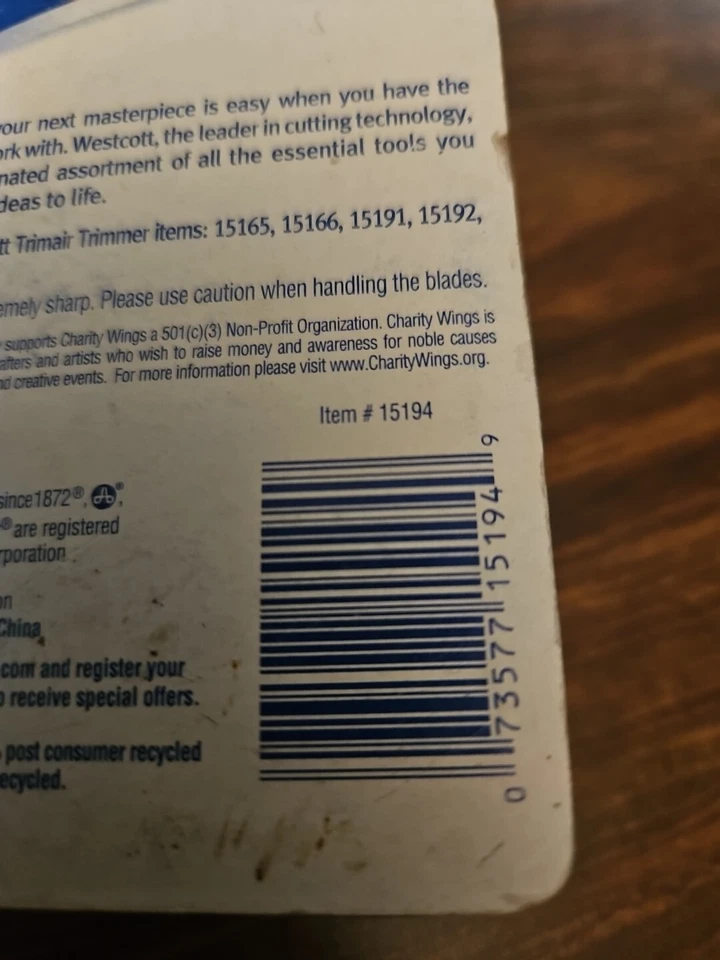 NEW Westcott Titanium Bonded Replacement Blades Trimair Trimmers (2 Pk) #15194 - Image 3 of 4