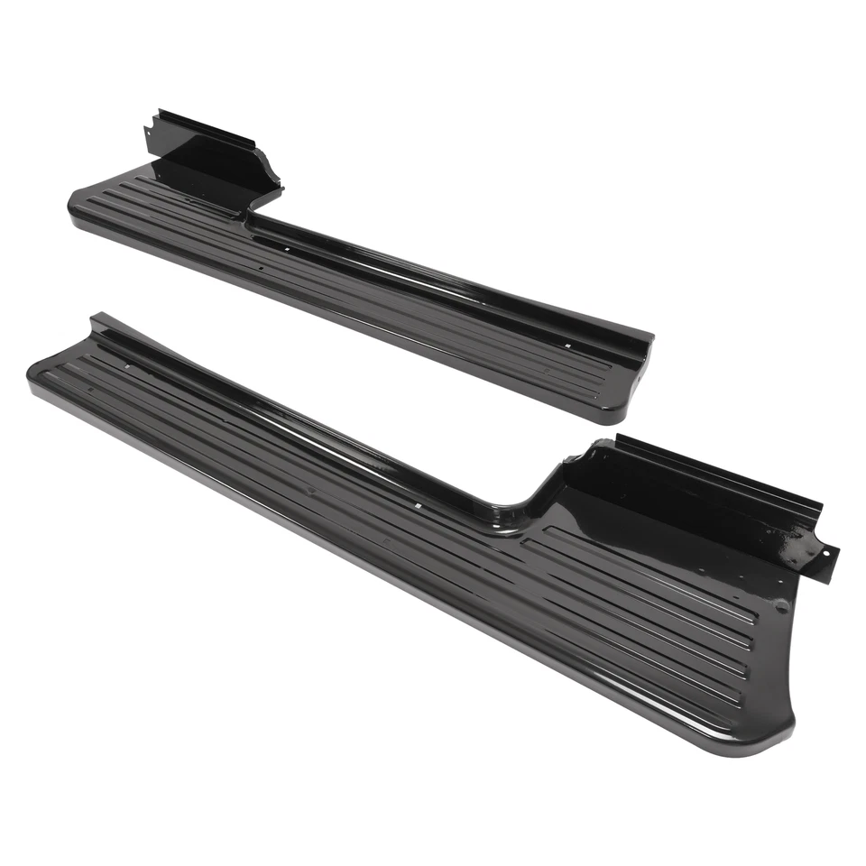 Black Steel Running Boards For 1953-1956 Ford F-100 F100 Pickup Truck Short Bed Foto 3 de 4