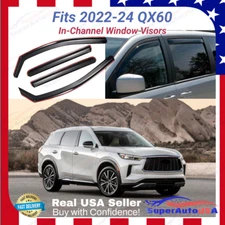 In-Channel Window Visors Rain Guards Wind Deflectors For 2022-2024 Infiniti QX60