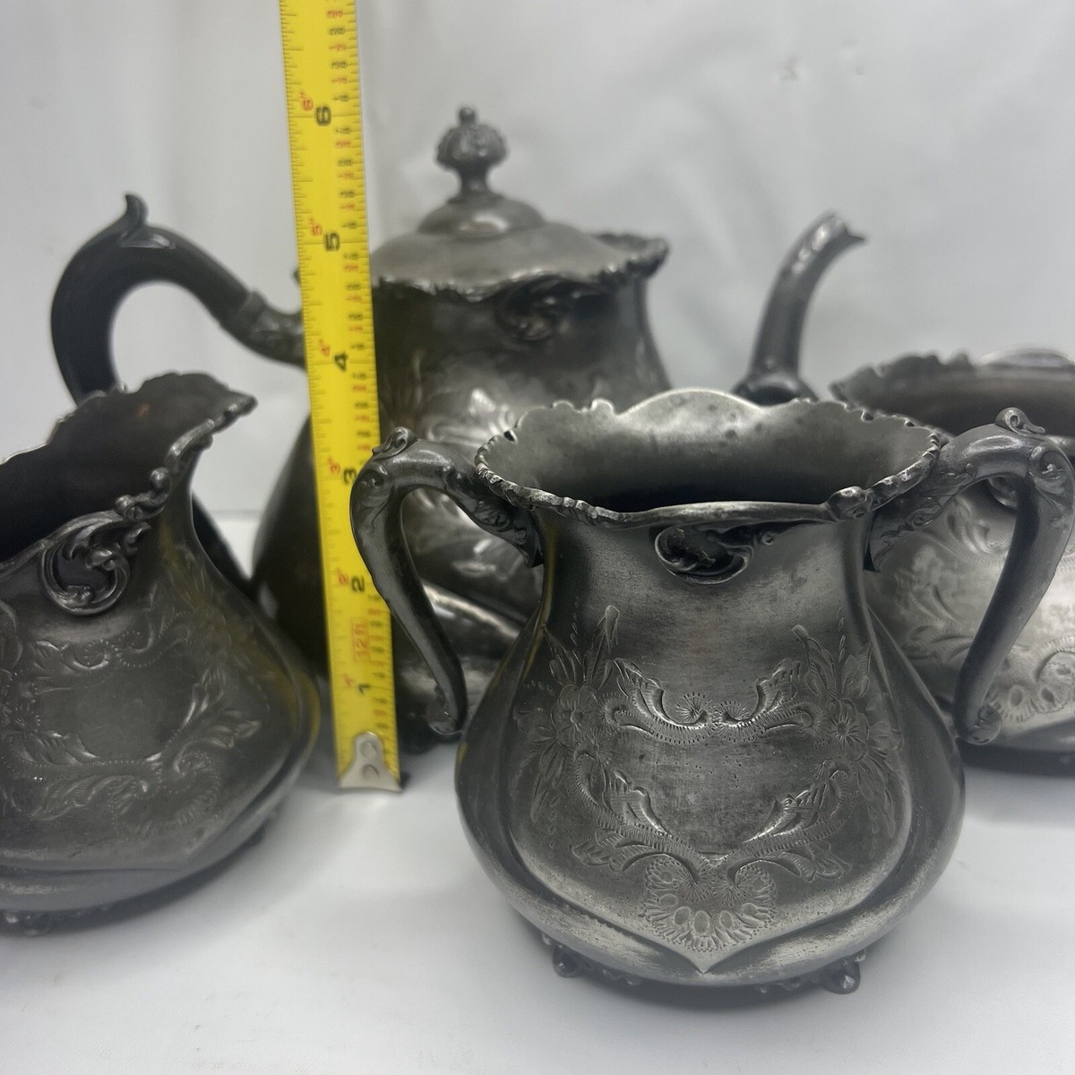 Vintage eureka silver teapot set ,QUADRUPLE plate 290 Lot of 4 | eBay