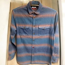 KATIN Saddle Vintage Inspired Cotton Striped Flannel Shirt Mens Size Medium
