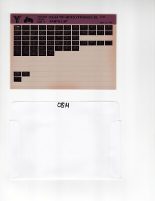 Yamaha '83 84 Tri-Moto YTM200 EK EL Parts List Manual Microfiche
