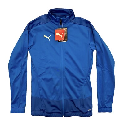 Puma Women's Team Goal 23 Training Jacket Size S Blue Full Zip