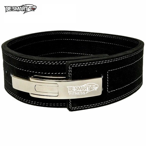 Leather Lever Weight Lifting Power Belt Dead Lifting back support Fitness GYM BS - Picture 3 of 19