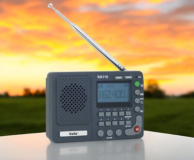 Kaito KA110 Compact Digital AM/FM NOAA Weather Radio and MP3 Player