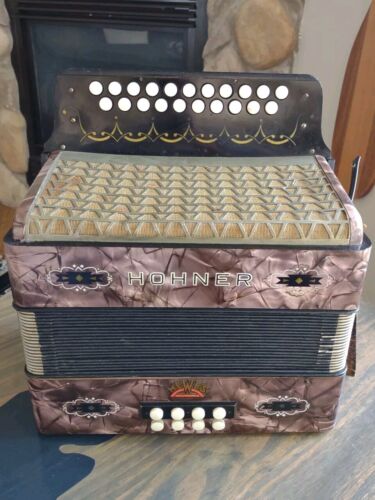 Vintage Hohner Pre-Corona CF Diatonic Button  German w/Bass Reeds - Accordian  - Picture 1 of 16