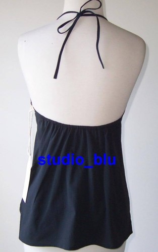 CHRISTOPHE LEMAIRE Black Sheer Cotton Halter Top S - Picture 3 of 3