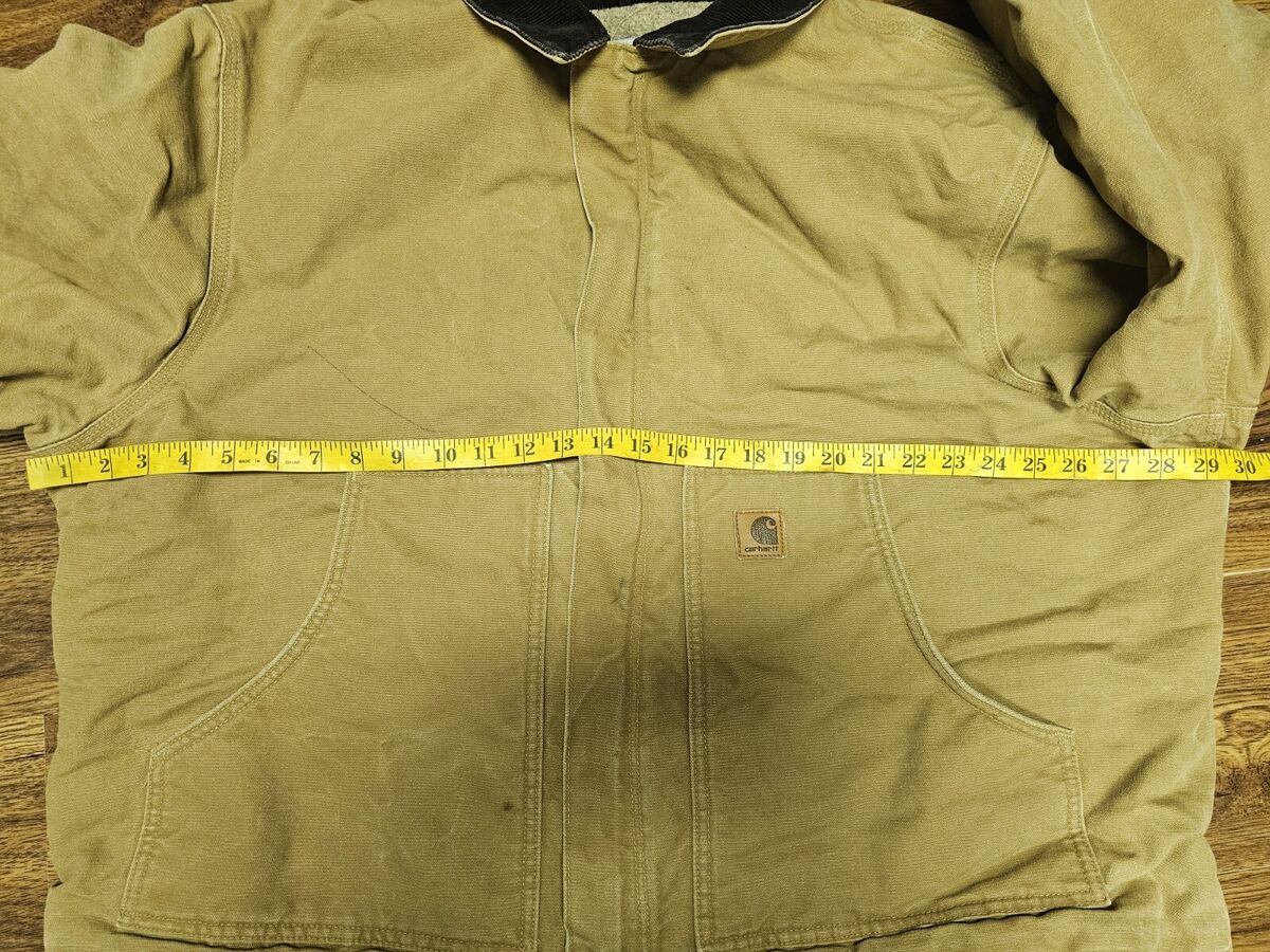 Carhartt J164 CML Sherpa Lined Dearborn Jacket Size Men's Carhartt J164 CML Sherpa Lined Dearborn Jacket Size Men's