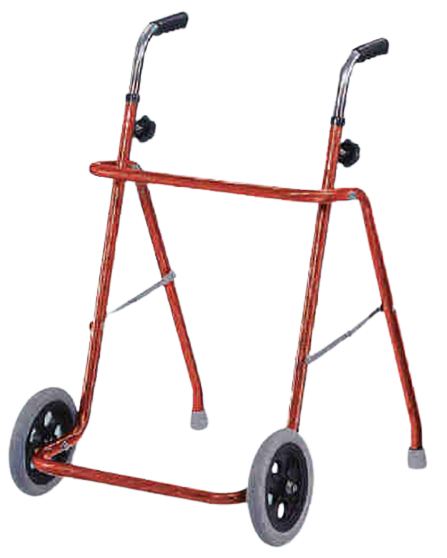 Deambulatore Rollator Pieghevole 2 Ruote e 2 Puntali