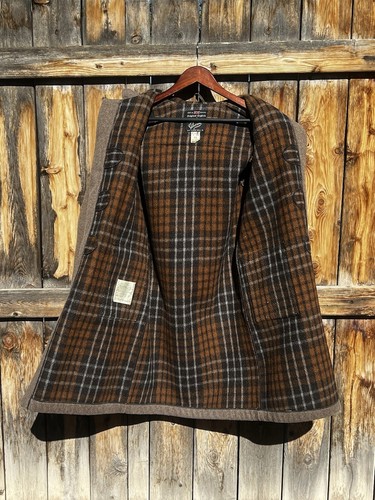 Vintage Gloverall Heavy Wool English Duffle Hooded Coat Leather Toggle Small 14 - Picture 7 of 14