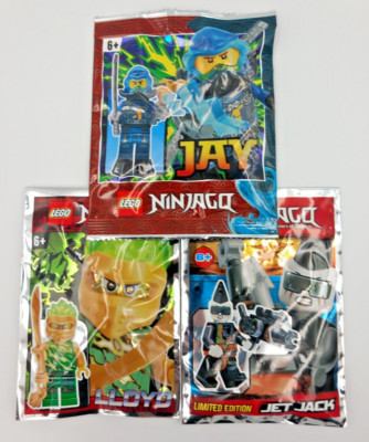 Lego Ninjago Polybag Minifiguren 3er-Set Jay, Lloyd, Jet Jack Neu OVP #