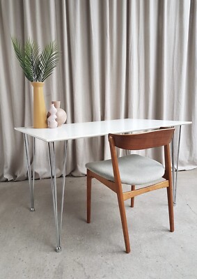 Vintage Late Mid Century Stil Modernist Schreibtisch Esstisch Danish Scandi Retro R270