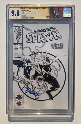 Spawn 301 Sketch Cover SUPER RARE 3rd Print Signed  By Todd Mcfarlane! CGC 9.8!