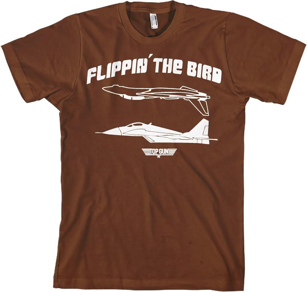 Футболка Top Gun Flippin The Bird коричневая