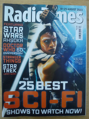 RADIO TIMES 19-25 AUG  2023 - 25 BEST SCI-FI SHOWS, STAR WARS, DOCTOR WHO AT 60