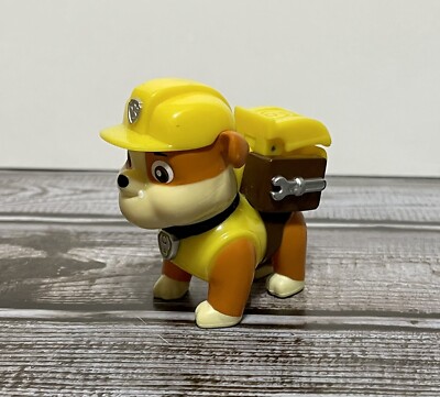 Paw Patrol RUBBLE Action Pack Pup Figure with Extendable Hook, Replacement Toy