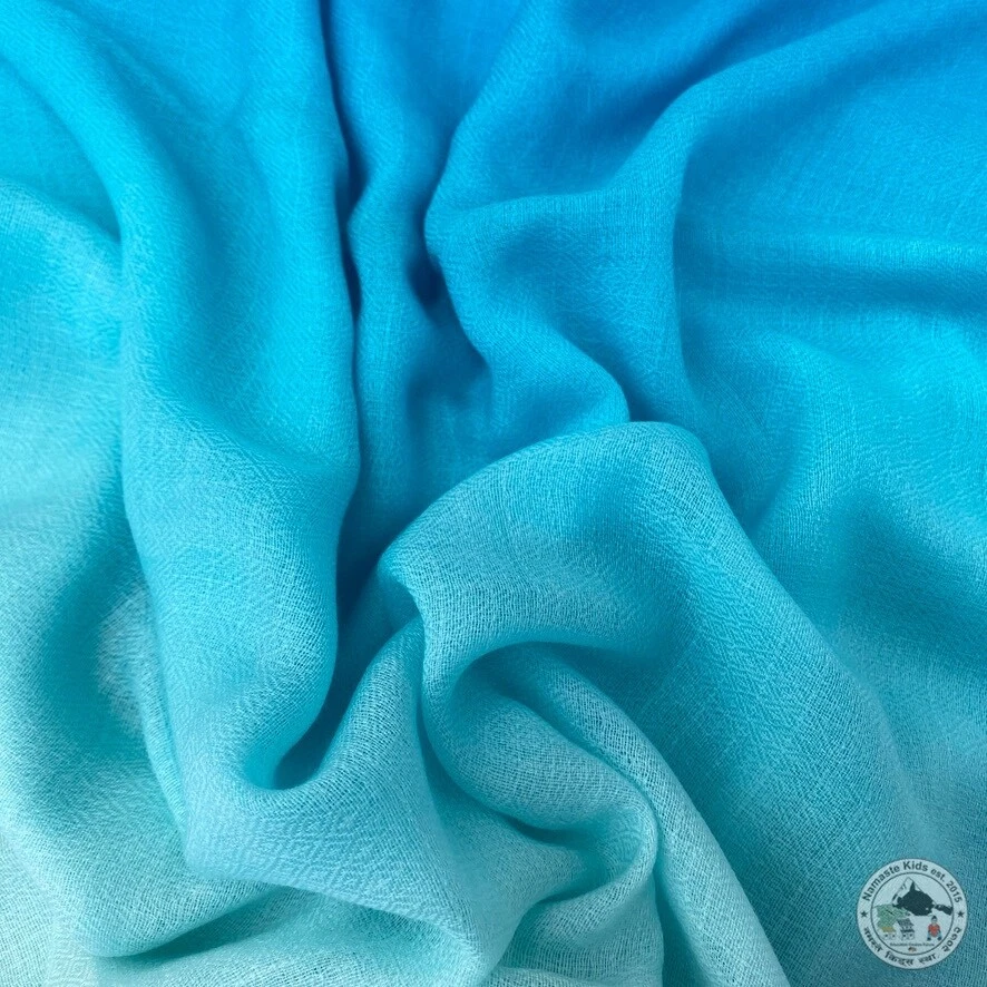 Cashmere Scarf "Jal (जल)" Ombre Hand-Woven Lightweight Shawl Neck Warmer