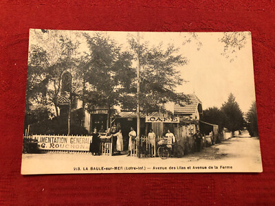 Old postcard Loire La Baule avenue des lilas coffee general food Rouchon