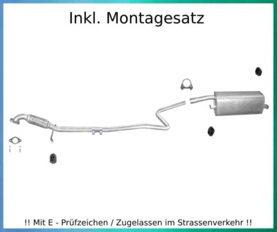 Auspuffanlage Ford Fiesta V 1.25 1.3 1.4 ab Bj.12.05 Auspuff Endtopf Montagesatz
