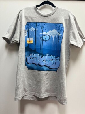 (L) NEW Graffiti Lettering Custom Handmade Artwork Graphic  T-Shirt by Minkser