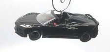 Christmas Ornament for 2020 Chevy Corvette C8 Black w Chrome Wheels GL