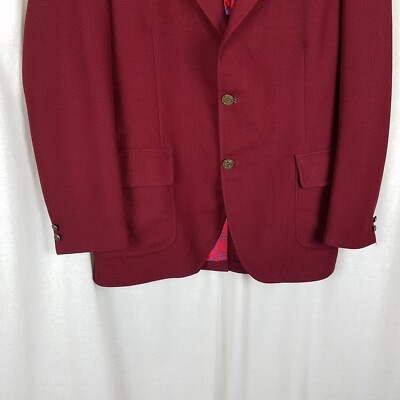 The Men's Store Brick Red Woven Sport Coat Blazer Jacket Mens 44L