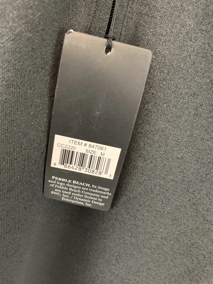NWT PEBBLE BEACH 1/2 Zip Golf Pullover Jacket Gray Size Medium Clearwater Energy - Image 3 of 4