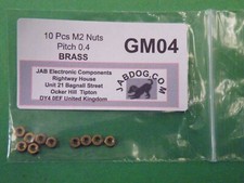 10 Pcs M2 2mm Nuts  FN-M2 Thickness 1.05mm AF 4mm Nickle Brass 2g GM04
