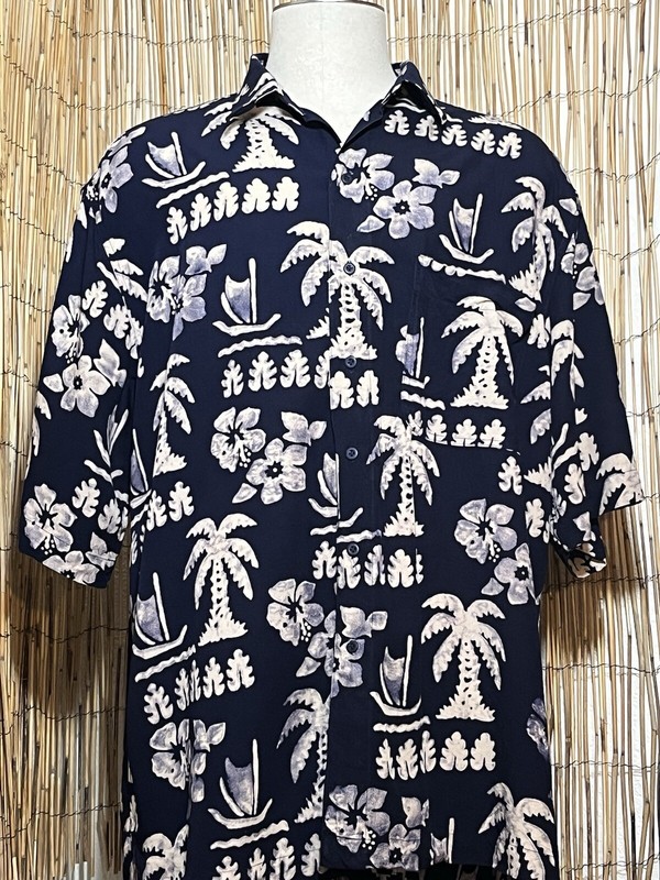 Back East Mens SS Button Up Hawaiian Shirt-Size XXL-100% Rayon