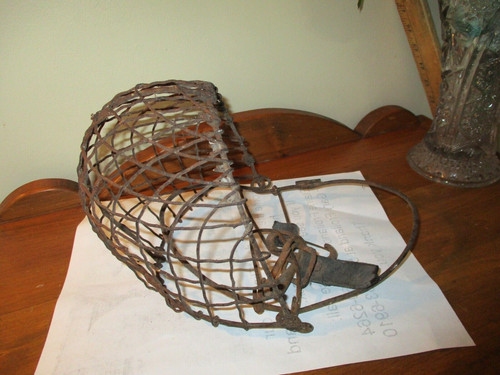 VINTAGE EQUESTRIAN HORSE GRAZING WIRE BASKET NOSE MUZZLE
