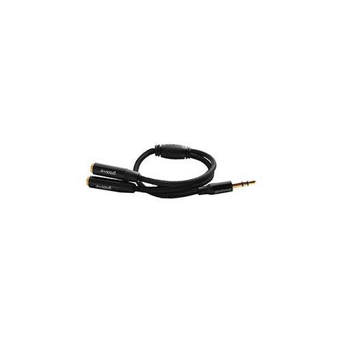 Groov-e GVAC15 3.5mm Audio/Headphone Braided Splitter Audio Cable Black - New - Picture 1 of 1