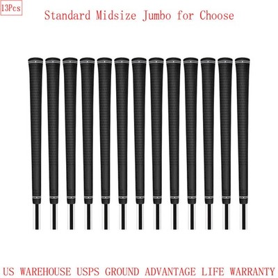 13PCs Golf Grip Golf Club Grip The Anti-Slip 60R Rubber Grip 3 Sizes Best Grip