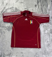 adidas Soccer Jersey Vintage-inspired Mens L Burgundy Embroidered Climacool