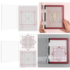 2 Size/Set Photopolymer Grip Mat with Printed Guides  Fit in Stamp Positioni...