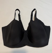 Cacique Lightly Lined Balconet Seamless Black Bra 42F